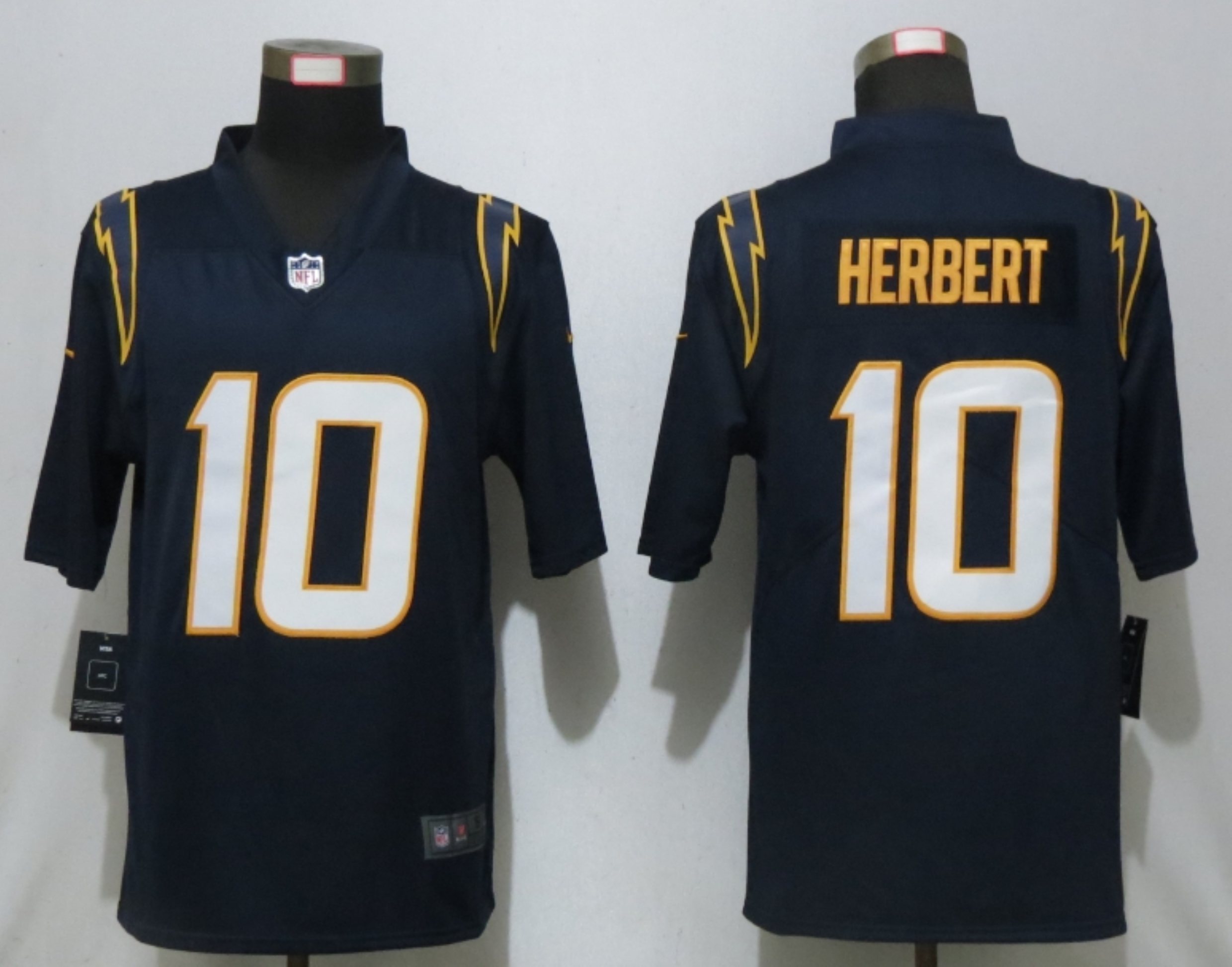Men New Nike San Diego Chargers #10 Herbert Navy Blue os Angeles Chargers Alternate Game Jersey